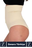 Gündelik Doğal Görünüm Vücut Beden Küçülten Toparlayan Yüksek Bel Ağraflı Slip Korseli TAYT - 6