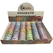 Bafix Desenli Bant Dekoratif 15 MM x 3 Metre 60 Lı Paket - 1