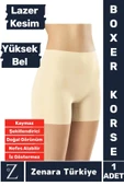 İç Göstermez Kaymaz Vücut Şekillendiren Sıkılaştıran Toparlayan LAZER KESİM Yüksek Bel Boxer Korse thumbnail 1