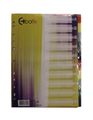 Bafix Seperatör 10 Renkli Plastik A4 (30 Lu Paket) - 1