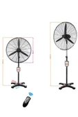 Ventus Ayaklı 30" Vantilatör Uzaktan Kumandalı 200 W Güçlü Orijinal Motor Uzaktan Kumandalı - 4