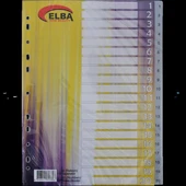 Bafix Seperatör 1-20 Rakamlı Plastik A4 (15 Li Paket) - 1
