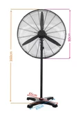 Ventus Ayaklı 30" Vantilatör Uzaktan Kumandalı 200 W Güçlü Orijinal Motor Uzaktan Kumandalı - 3
