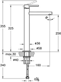 Vitra Origin Krom Large Yüksek Lavabo Bataryası A42558 - 3