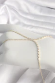 Pirinç Gold Renk Su Yolu Zirkon Taşlı Kadın Şahmeran - TJ-SN609 - 1