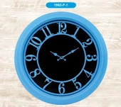 Galaxy Nostaljik 1963 46 cm Kabartma Rakamlı Duvar Saati MAVİ - 2