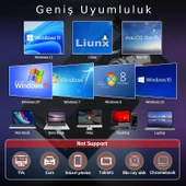 Valkyrie Harici CD DVD Rom Yazıcı Okuyucu USB 3.0 HUB Çoğaltıcı TF SD Kart Okuyucu 7in1 - 6