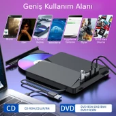 Valkyrie Harici CD DVD Rom Yazıcı Okuyucu USB 3.0 HUB Çoğaltıcı TF SD Kart Okuyucu 7in1 - 2