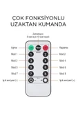 Lw-7 300 Ledli 10 Sarkıt Perde Led Işık, 8 Modlu Uzaktan Kumandalı, 3x3 Metre Peri Telli Led - 4