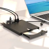 Valkyrie Harici CD DVD Rom Yazıcı Okuyucu USB 3.0 HUB Çoğaltıcı TF SD Kart Okuyucu 7in1 - 3