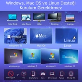 Valkyrie 8in1 Harici CD DVD Okuma Yazma USB 3.0 Hub Çok Amaçlı External Drive TF SD Kart Okuyucu - 5