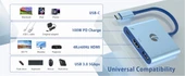 Vcom Mavi Type-C To Hdmi(4K@60Hz)+Usb3.0+Pd 3.0 100W Çoklayıcı - 2