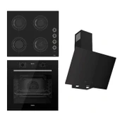 Ferre FLOWART-SILENTART-FLAMEART Serisi Siyah Set (CS205-FA + QBL63CS +D077-SA ) - Emaye Izgara / Kademeli Musluk thumbnail 1