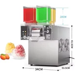 Ayt Jwbetter Kokteyl Milkshake Buz Kar Yapma Makinesi Ticari 4 Renkli Soğuk Makinası AC220V ZB-XBJ124FZ thumbnail 2