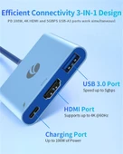 Vcom Mavi Type-C To Hdmi(4K@60Hz)+Usb3.0+Pd 3.0 100W Çoklayıcı - 1