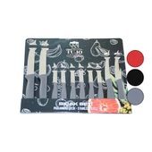 10LU  TIRTIRLI BIÇAK SETİ  2AD 12.5CM EKMEK   2AD 10CM SEBZE   6AD 6.5CM MEYVE (4915) - 1