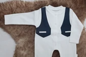 Sema Baby Pamuklu Bebek Tulumu 6-9 Ay - Smokin - 3