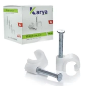 KROŞE 6 NUMARA ÇELİK ÇİVİLİ 12 MM (4*6 ANTİGRON KABLOLAR İÇİN) 100LÜ POŞET KARYA (4915) - 1