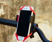 Lastik Destekli Standlı Bisiklet Telefon Tutucu - 4
