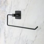 Kendiliğinden Yapışkanlı Siyah Paslanmaz Metal Rulo Havluluk Aparat (4915) - 2
