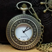 Metal Köstekli Cep Saati Yıldız Model - 1