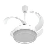 Gizli 42 inç Açılır Kanat Tavan Vantilatör  3 Renk Işık Seçenekli 3 Yıl Garantili Bulut Gri Şık ve Sessiz Tasarım thumbnail 2