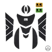 ZX10R 2024 ile Uyumlu Kaydırmaz 6D Karbon 17 Parça Tank Pad Seti GC47 thumbnail 7