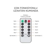 Lw-7 300 Ledli 10 Sarkıt Perde Led Işık, 8 Modlu Uzaktan Kumandalı, 3x3 Metre Peri Telli Led - 4