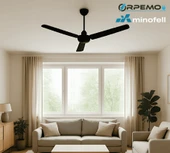 56 inç  Tavan Vantilatör  140 cm Metal Kanat, Ayarlanabilir Başlık, Siyah Gövde  3 Yıl Garantili thumbnail 3