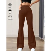 Lucky Life Kadın Yüksek Bel Geniş Paçalı Dalgıç Tayt - 2