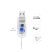 Lw-7 300 Ledli 10 Sarkıt Perde Led Işık, 8 Modlu Uzaktan Kumandalı, 3x3 Metre Peri Telli Led - 5