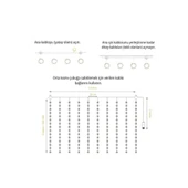 Lw-7 300 Ledli 10 Sarkıt Perde Led Işık, 8 Modlu Uzaktan Kumandalı, 3x3 Metre Peri Telli Led - 3