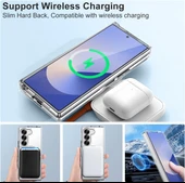 Samsung Galaxy Z Fold 6 Uyumlu Köşe Korumalı Darbe Emici Sert Sararmaz Şeffaf Magsafe Kılıf - 7