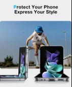 Samsung Galaxy Z Flip 4 Uyumlu Köşe Korumalı Darbe Emici Sert Sararmaz Şeffaf Magsafe Kılıf thumbnail 8