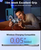 Samsung Galaxy Z Flip 4 Uyumlu Köşe Korumalı Darbe Emici Sert Sararmaz Şeffaf Magsafe Kılıf thumbnail 7