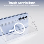 Samsung Galaxy Z Fold 6 Uyumlu Köşe Korumalı Darbe Emici Sert Sararmaz Şeffaf Magsafe Kılıf - 5