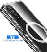 Samsung Galaxy Z Fold 3 Uyumlu Köşe Korumalı Darbe Emici Sert Sararmaz Şeffaf Magsafe Kılıf - 6