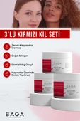 Kırmızı Kil Maske 3'lü - 5