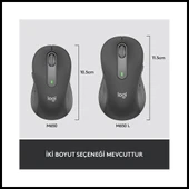 Logıtech 910-006236, M650l Signature, Siyah, Sağ El, Usb Nano 2,4g Kablosuz,4000dpi, Optik, 5 Tuşlu, 24ay Pil Ömrü, Sess - 3