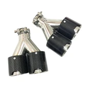 Akrapoviç Ekzoz Ucu Parlak Karbon M Logolu 90mm Set Universal - 4