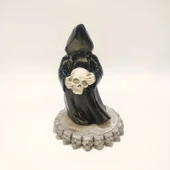 Hayalet Kurukafa Konik Tütsülük (10 Adet Tütsü Hediyeli)Buhurdanlık Oda Kokusu Dekoratif Obje - 1