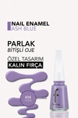 Klasik Parlak Bitişli Yüksek Pigmentli Oje - Nail Enamel -494 Ash Blue New- 8682536036306 - 5