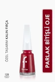Nail Enamel Yüksek Pigmentli & Parlak Bitişli Oje Fne-128 Bordeaux Scream - 1