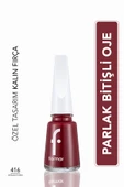 Klasik Parlak Bitişli Yüksek Pigmentli Oje - Nail Enamel -416 Straıght Red New- 8682536036047 - 1