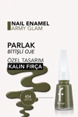 Klasik Parlak Bitişli Yüksek Pigmentli Oje -nail Enamel- 454 Army Glam New- 8682536036153 - 5