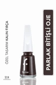 Klasik Parlak Bitişli Yüksek Pigmentli Oje - Nail Enamel -514 Bıtter Cocoa New- 8682536036382 - 1