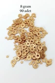 Oya Abiye Bileklik Kolye Pleksi Metalik Plastik Pul Altın Renk 8 gram 90 adet - BNC477 - 1
