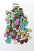 Oya Abiye Bileklik Kolye Pleksi Plastik Pul Karma Renk 8 gram 130 adet - BNC499 - 1