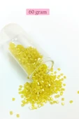 Kesme Cam Boncuk 2mm - 60 Gram - Koyu Sarı - BNC385 - 1