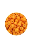 Dökme Cam Kum Boncuk Büyük Boy (6/0) 4 mm - 20 Gram - Açık Turuncu - BNC095 - 2